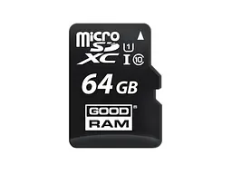 Карта памяти GOODRAM microSDXC class 10 UHS-I+SD Adapter 64 GB (M1AA-0640R12)