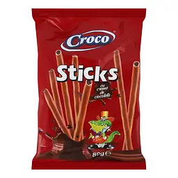 Палички Croco Sticks з шоколадним кремом 80 г 