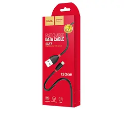 Кабель Hoco X27 Excellent charge charging data cable for Micro USB Black - мініатюра 2