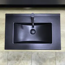 Умивальник VBI Ferrara 70 black matt врізний VBI-018043, Чорний матовий - мініатюра 3