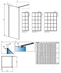 Душова перегородка Radaway Modo X Black II Factory 80 см 389284-54-55 - мініатюра 2