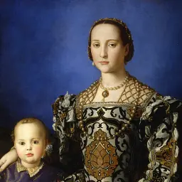 Інтер'єрна картина Портрет Елеонори Толедської, Бронзіно, Bronzino, Portrait of Eleonora di Toledo, інтер'єрний декор, 75×60 см (id6964) - мініатюра 5
