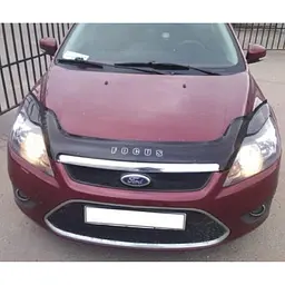 Дефлектор капота мухобойка Ford Focus II 2008-2010 довга (Vip-Tuning) FR06 - мініатюра 2