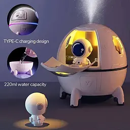 Зволожувач повітря Нічник космонавт Аромадифузор Humidifier 220мл 3 режими підсвічування - мініатюра 5