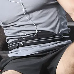 Спортивна сумка для бігу на пояс YUNMAI Sports Waist bag Black YMWP-N301 - мініатюра 7