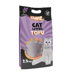 Біорозкладний наповнювач для котячих туалетів UniQ PETS Cat Litter Tofu Lavender 2.5 кг