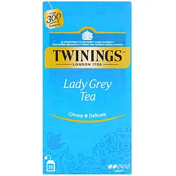 Чай Twinings  чорний  Леді Грей  в пакетиках 50 г (25 шт. х 2 г)