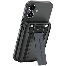 Портативний ЗП Power Bank WIWU Wi-P061 22.5W+PD20W з БЗП+iWatch with cable 10000 mAh Black - мініатюра 2