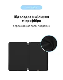 Чехол-книжка для планшета Apple iPad mini 6 (2021)/mini (2024), Original Smart Case, black, 8.3 , подставка на планшет, искусственная кожа, микрофибра, магнитная крышка с автоотключением экрана, ArmorStandart (ARM60278) - мініатюра 6