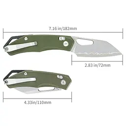 Ніж складаний кишеньковий SRM Cub 261M-GP2 (7.3 см) 140Cr / G10 зелений - мініатюра 12