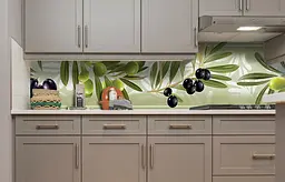 Кухонний фартух 3d Оливки Маслини ПВХ 60х200 см самоклеючий миючий Ягоди Зелений Happy Pocket Z182398 - мініатюра 2