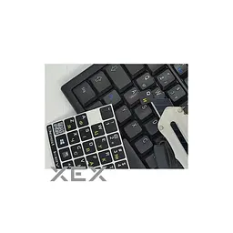 Наклейка на клавіатуру BestKey непрозора чорна, 76, жовтий (BKU13YEL/012)
