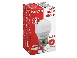 Лампа світлодіодна VARGO 9W E27 G45 4000K 220V (V-111145) - мініатюра 2