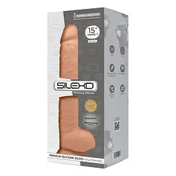 Фалоімітатор SilexD Kingston Flesh (MODEL 15in), двошаровий, силікон + Silexpan, діаметр 7 см - мініатюра 3