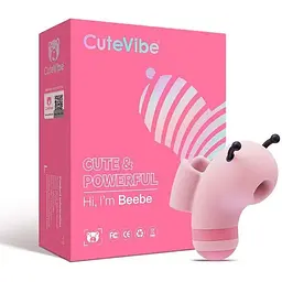 Вакуумний стимулятор з мікрострумами CuteVibe Beebe Pink на палець - мініатюра 5