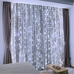 Гірлянда світлодіодна від мережі Штора CRT-011W 19562 3х2 м 300 LED холодна біла - мініатюра 3