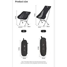 Стілець складаний ультралегкий Naturehike Stellaluna L04 CNK2450JJ015 сірий - мініатюра 4