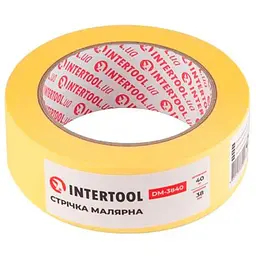 Стрічка малярська Intertool 38 мм х 40 м жовта (в упаковці 6 шт.)