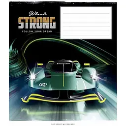 Зошит учнівський "Strong wheels" Школярик 012-3086C 12 аркушів (4820006472535)(SC)