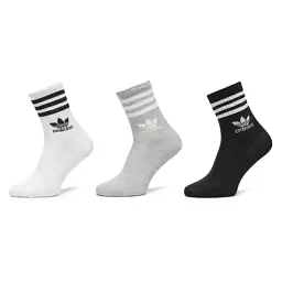 Шкарпетки Adidas Crew Sock 3str IL5023 білий сірий, чорний S (37-39) (4066762038404)
