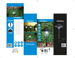 Садовий світильник Grundig на сонячній батареї 15x37.5 см в асортименті - мініатюра 2