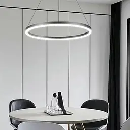 Сучасна LED люстра у чорному каркасі | Арт. M 2702 BK | Line F - мініатюра 2