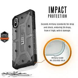 Чохол прозорий протиударний UAG Plasma (Original) IPHX-L-AS для iPhone X/XS (5.8") Ash - мініатюра 8