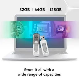 Флеш-пам'ять (накопичувач USB) USB3 32GB V100 LJDV100-32GABGY LEXAR - мініатюра 3