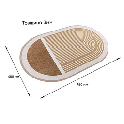 Вологопоглинаючий килимок Sticker Wall 480х780х3мм SW-00001889 - мініатюра 5