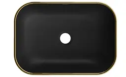 Умивальник Mexen Rita black matt gold Edge накладний MEX-21084575, Золотий - мініатюра 5