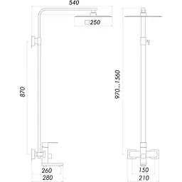 Душова система Globus Lux SICILIA PLUS-SBQ-SH-02-BB - мініатюра 6