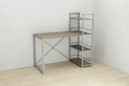 Письмовий стіл Ferrum-decor Серії Конект з етажеркою 75x120x60 сірий ДСП Дуб Сонома Трюфель 16мм (FRD-104234) - мініатюра 4