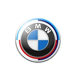 Емблема керма Bmw 45мм синьо-біла з обідком у кольорах M-серії Ювілейна OEM 51148132375