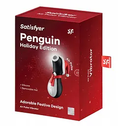 Вакуумний стимулятор клітора Satisfyer Penguin Holiday Edition (чорний) - мініатюра 7