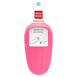 Поїлка насадка на пляшку Waudog Silicone, 16,5х9 см, рожевий (50777)