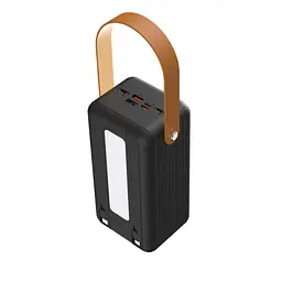 Зовнішній акумулятор Power Bank LENYES PX691D, 60000 мА·год, швидка зарядка PD 22.5W, чорний - мініатюра 4