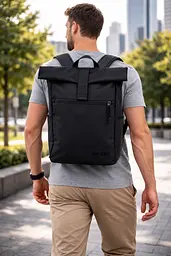 Рюкзак молодіжний 16-21L Roll-top чорний Esmara sum0028872