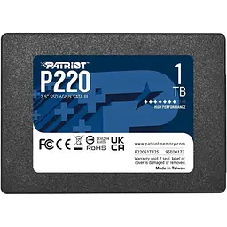 SSD накопичувач Patriot P220 1TB (P220S1TB25) [119377]