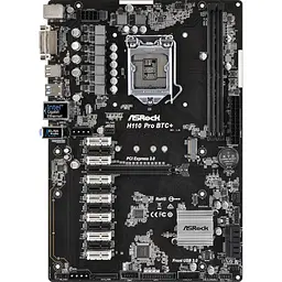 Материнська плата AsRock H110 Pro BTC+ (H110 Pro BTC+) (Socket 1151, Intel H110, ATX) Б/в,U1