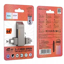 Флеш-накопичувач Hoco UD15 Clever USB3.2 Type-C flash drive(64GB) - мініатюра 2