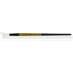 Пензель щетина кругла AMBER 2306R №8 довга ручка Rosa