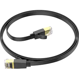 Патч-корд Hoco US07 General Cat 6 U/UTP Pure Copper Flat Network Cable 1m Black (780683) [149269]