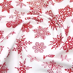 Пелюшки фланелеві Cosas Snowflakes 100х120 см (FlannelDiapers_SnowflakesRedWhite_100x120) - мініатюра 3