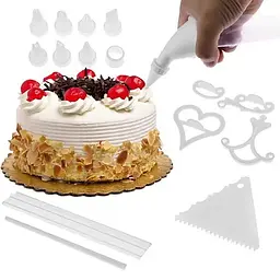 Набір для прикрашання та декорування тортів Cake Decorator 100 предметів, Kitchen Master Білий 86392 - мініатюра 5