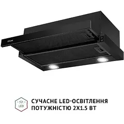 Витяжка телескопічна Perfelli TL 6212 Full BL 700 LED - мініатюра 3