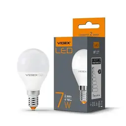 Лампочка Videx LED G45e 7W E14 3000K 220V (VL-G45e-07143) - мініатюра 2