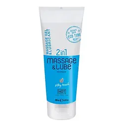 Масажний гель і лубрикант HOT Massage & Glide Gel 2in1 Silky touch 200 ml