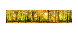 Вініловий кухонний фартух Осінній ліс наклейка дерева ПВХ Природа Жовтий 60х300 см Happy Pocket Z181558 - мініатюра 7