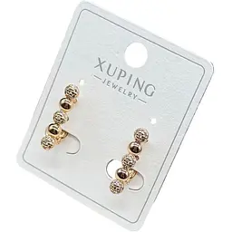 Сережки Xuping з фіанітами гіпоалергенне медичне золото