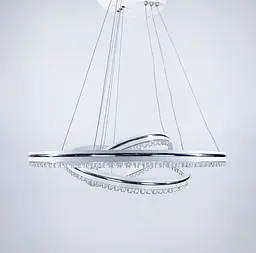 Біла LED люстра на 3 кільця з хромованою смужкою Line.F A 55060/3P WH+CR